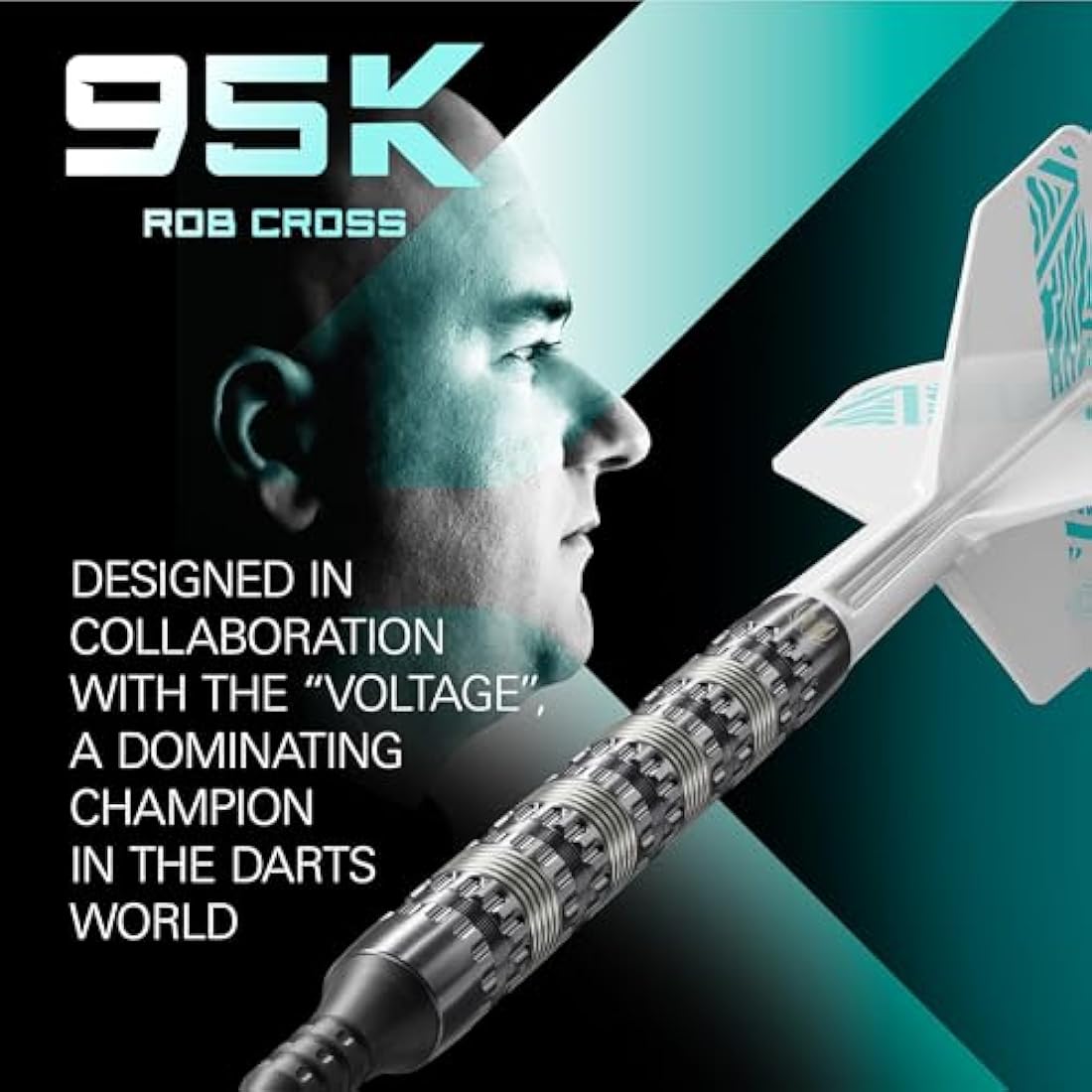 Target Darts Rob Cross 95K Soft Tip Dart Set - 95% Tungsten, 18g
