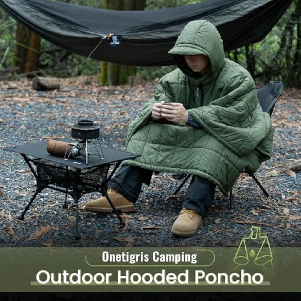 OneTigris Wearable Camping Blanket Poncho | 3M Thinsulate Insulation