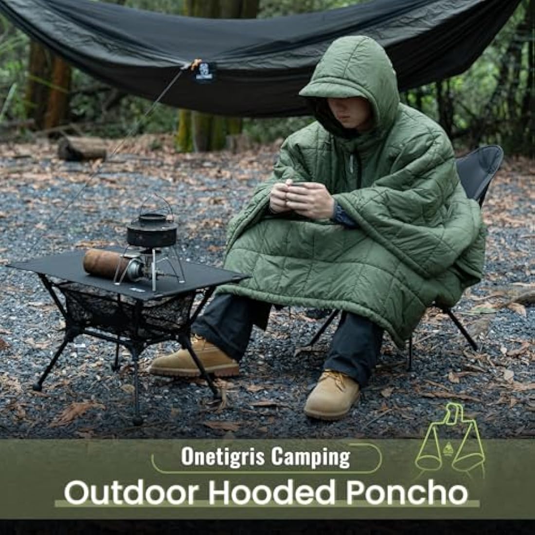 OneTigris Wearable Camping Blanket Poncho | 3M Thinsulate Insulation