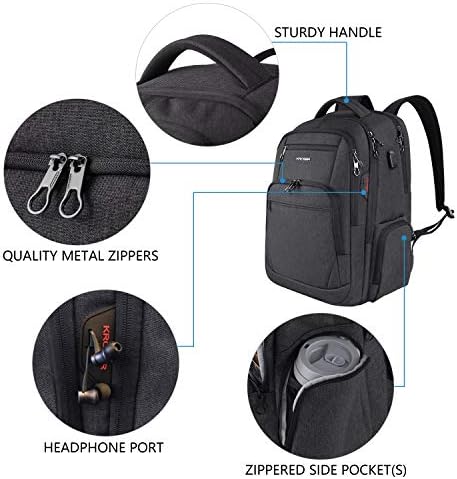 KROSER 17.3 Inch Laptop Backpack | Water-Repellent Travel Bag with USB