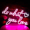 Jolof Store Do What You Love Neon Sign – Pink LED Wall Decor for Bedroom