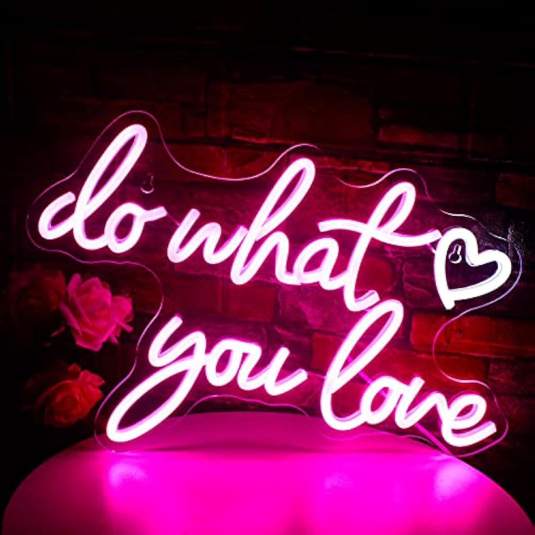 Jolof Store Do What You Love Neon Sign – Pink LED Wall Decor for Bedroom