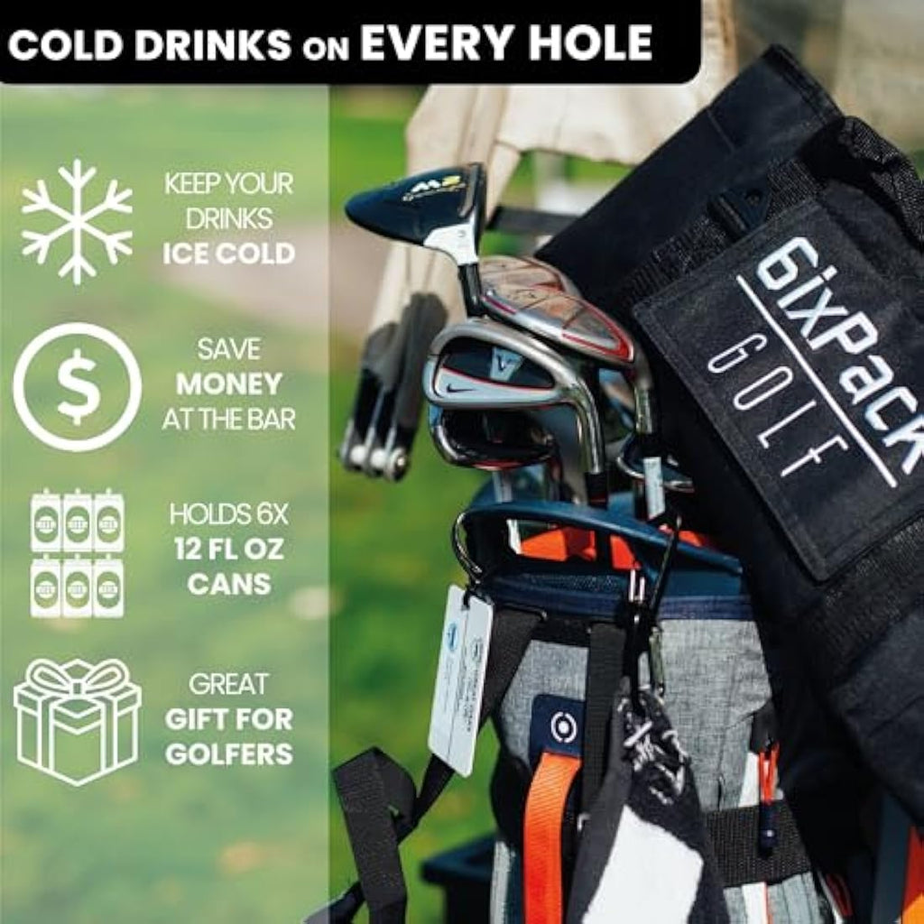 Jolof Store Golf Cooler Bag – Insulated 6-Can Soft Bag for Golf Carts