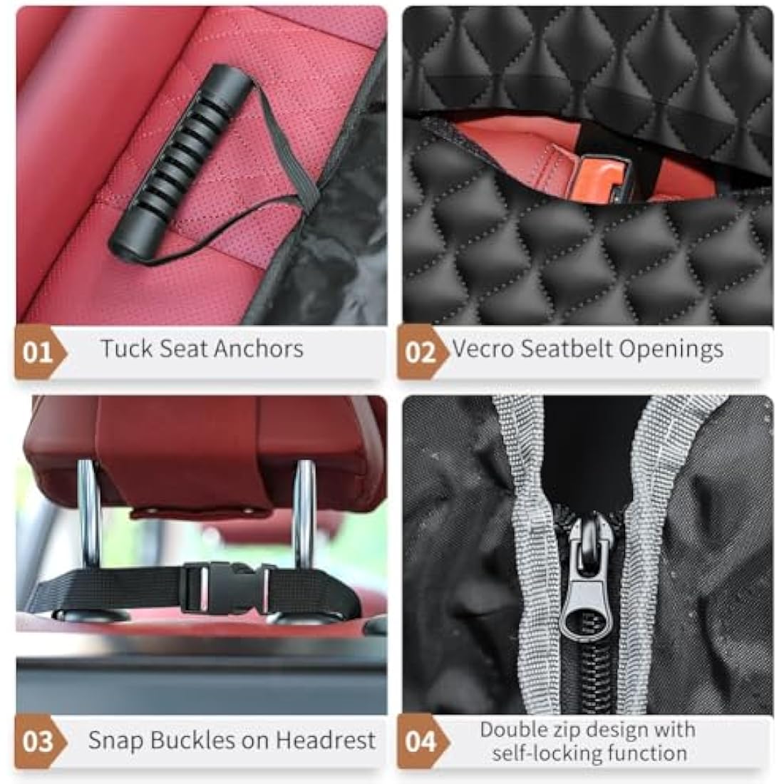 KYG Dog Car Seat Cover – Waterproof 4-in-1 Hammock with Mesh Window