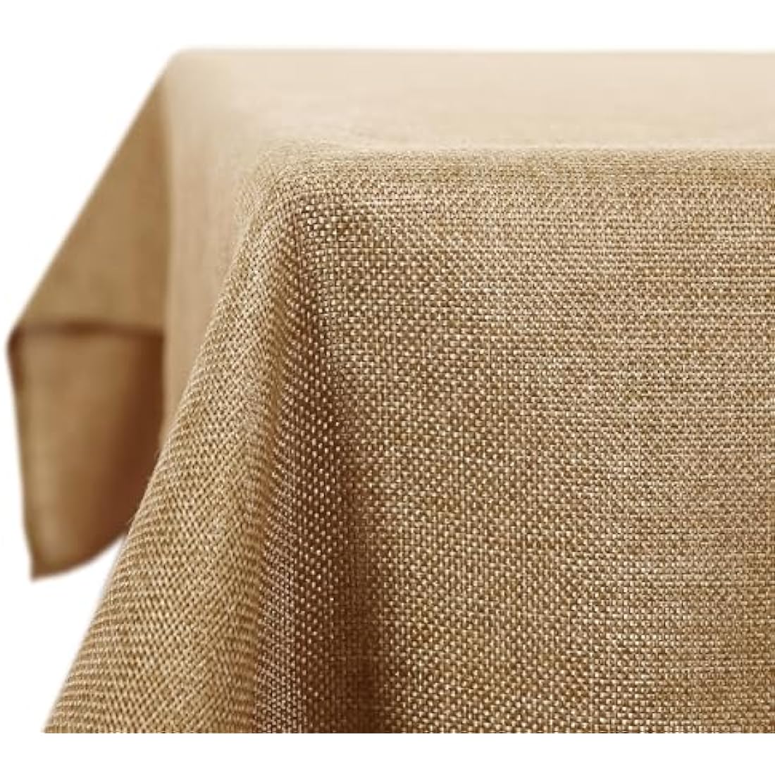 Deconovo Faux Linen Rectangle Tablecloth | Water Resistant, 52x90in