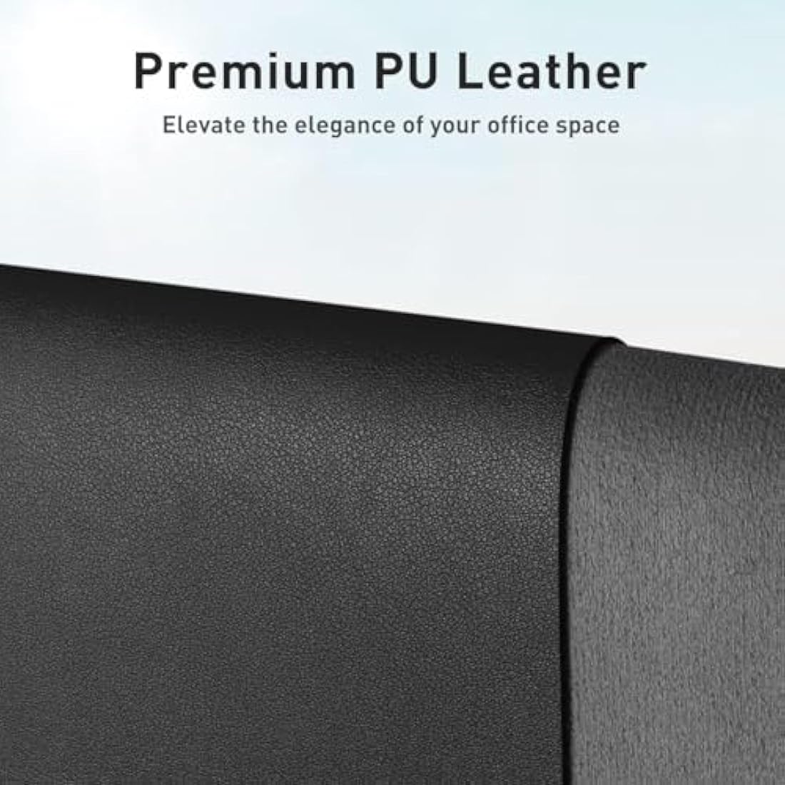 PU Leather Desk Pad – Waterproof Non-Slip Office Mat, Black