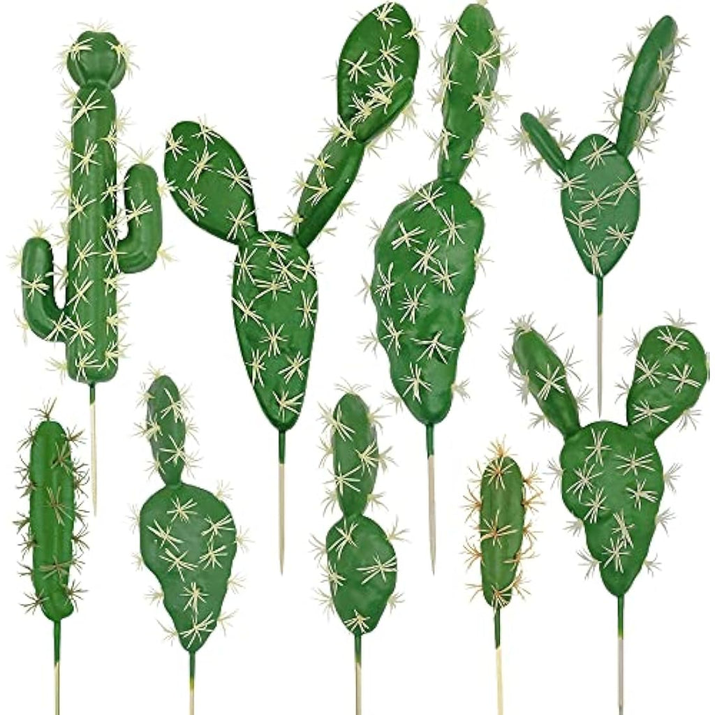 9-Pack Artificial Succulent Plants – Fake Cactus Stems