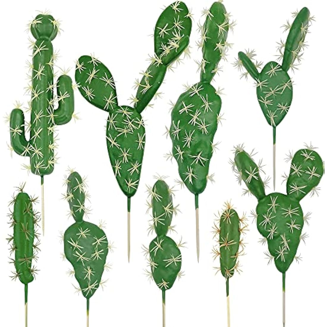 9-Pack Artificial Succulent Plants – Fake Cactus Stems
