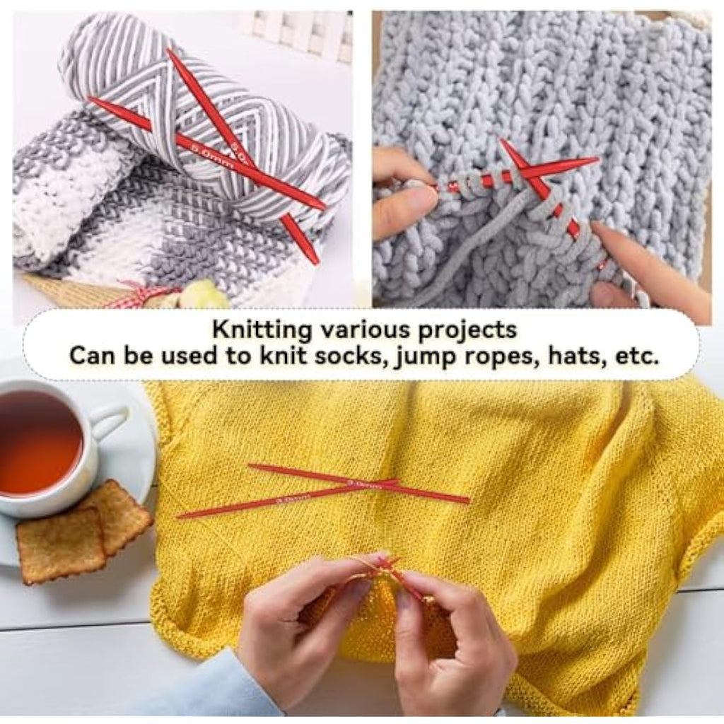 Jolof Store Aluminum Interchangeable Circular Knitting Needles Set - 13 Sizes