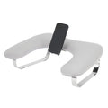 VOCOSTE Nail Arm Rest with Phone Holder – PU Leather Manicure Pillow, Gray