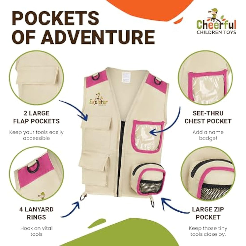 Kids Explorer Kit – 21pc Outdoor Safari Costume & STEM Set