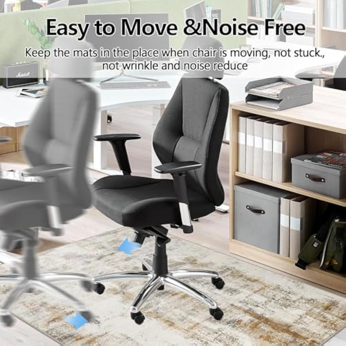 Jolof Store Office Chair Mat for Hard Floors | 120x150cm Washable Non-Slip
