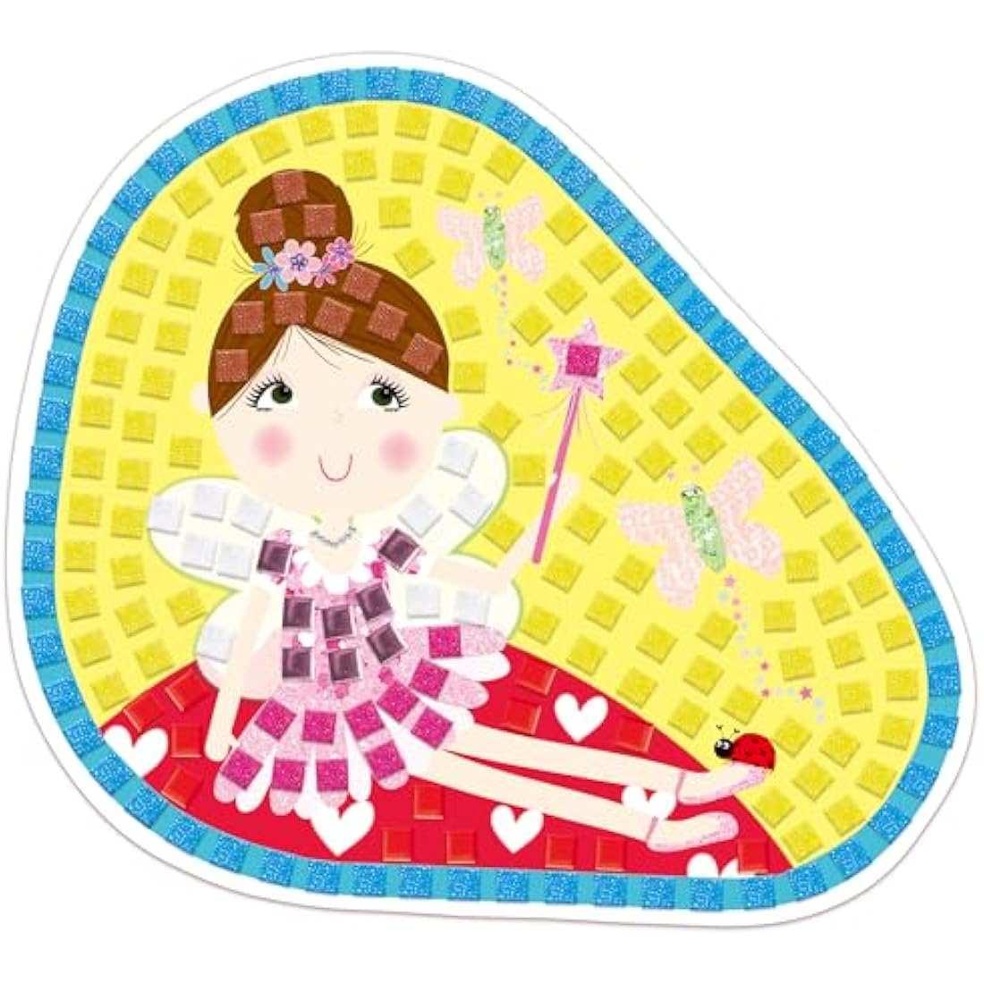 Galt Fairy Sparkle Mosaics – Kids Glitter Art & Craft Kit, Ages 5+