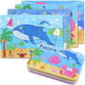 BBLIKE Sea Creatures Jigsaw Puzzles - 4 Pack Educational Travel Toy