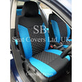 Rossini Vauxhall Mokka X Seat Covers – Black & Blue Diamond Full Set