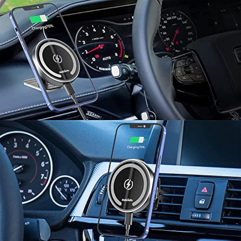 MAGJIEYX 15W Magnetic Wireless Car Charger for iPhone 16/15/14/13/12