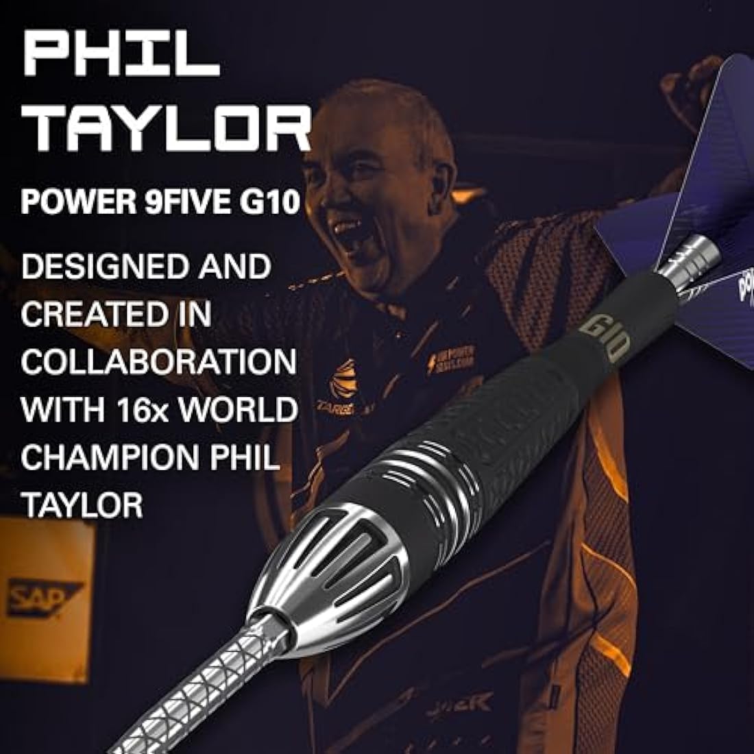 Target Darts Phil Taylor Power 9-Five Gen 10 95% Tungsten Steel Tip Set