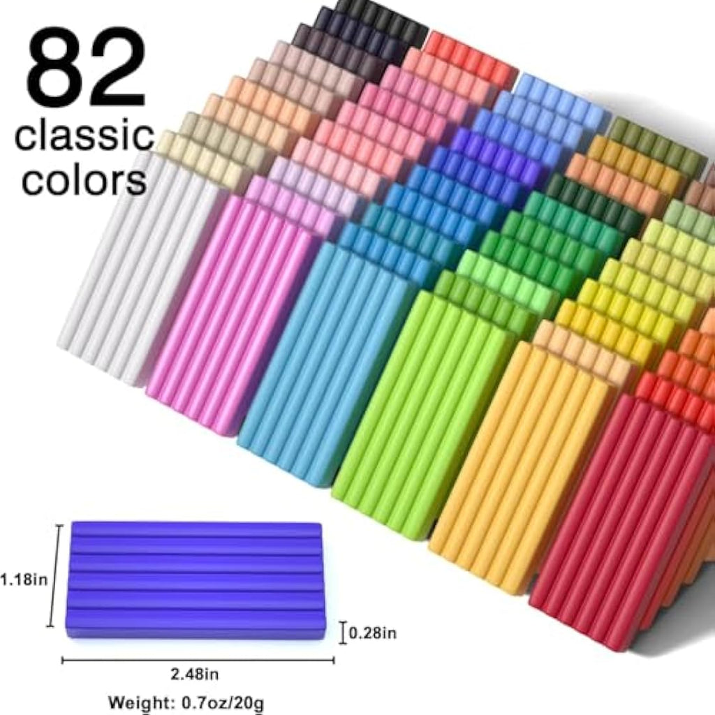 Shuttle Art 82 Colors Polymer Clay Kit – Oven Bake Modeling Clay with Tools