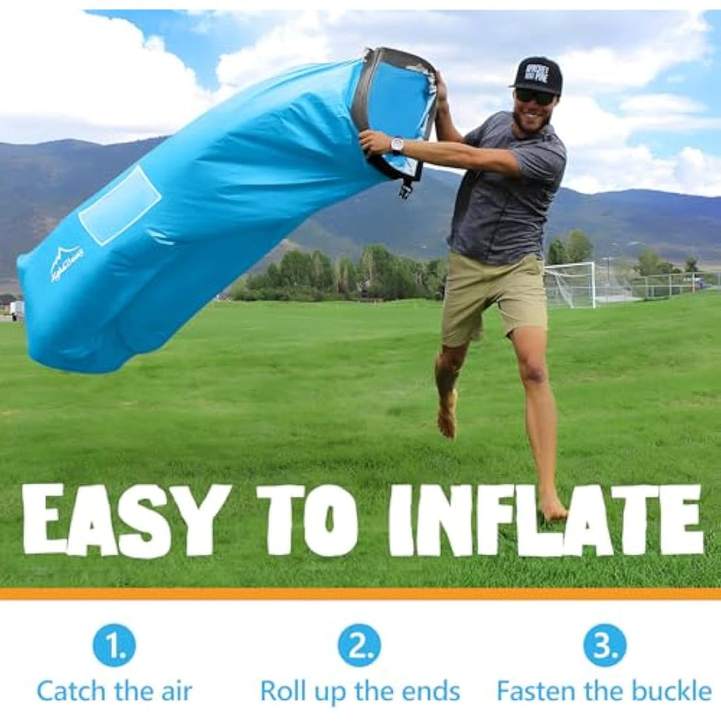 AlphaBeing Inflatable Lounger – Ripstop Fabric Air Sofa with Headrest