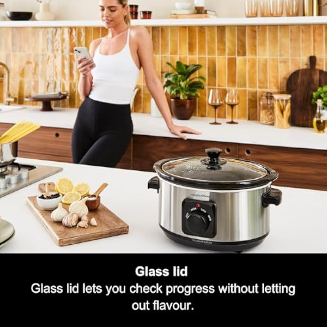 Morphy Richards 3.5L Slow Cooker – Stainless Steel Ceramic Pot