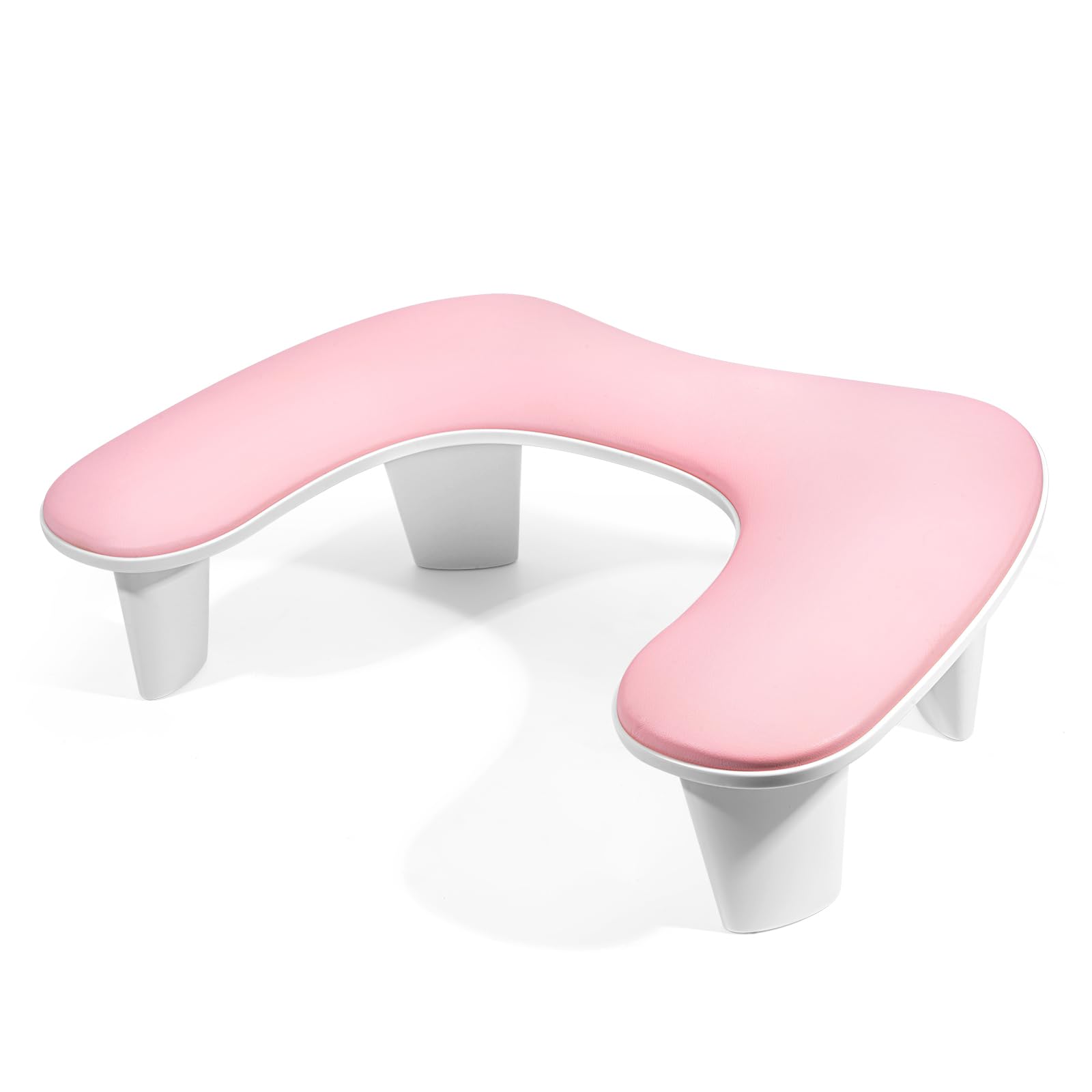 LIONVISION Pink U-Shape Nail Arm Rest | Ergonomic Manicure Hand Pillow