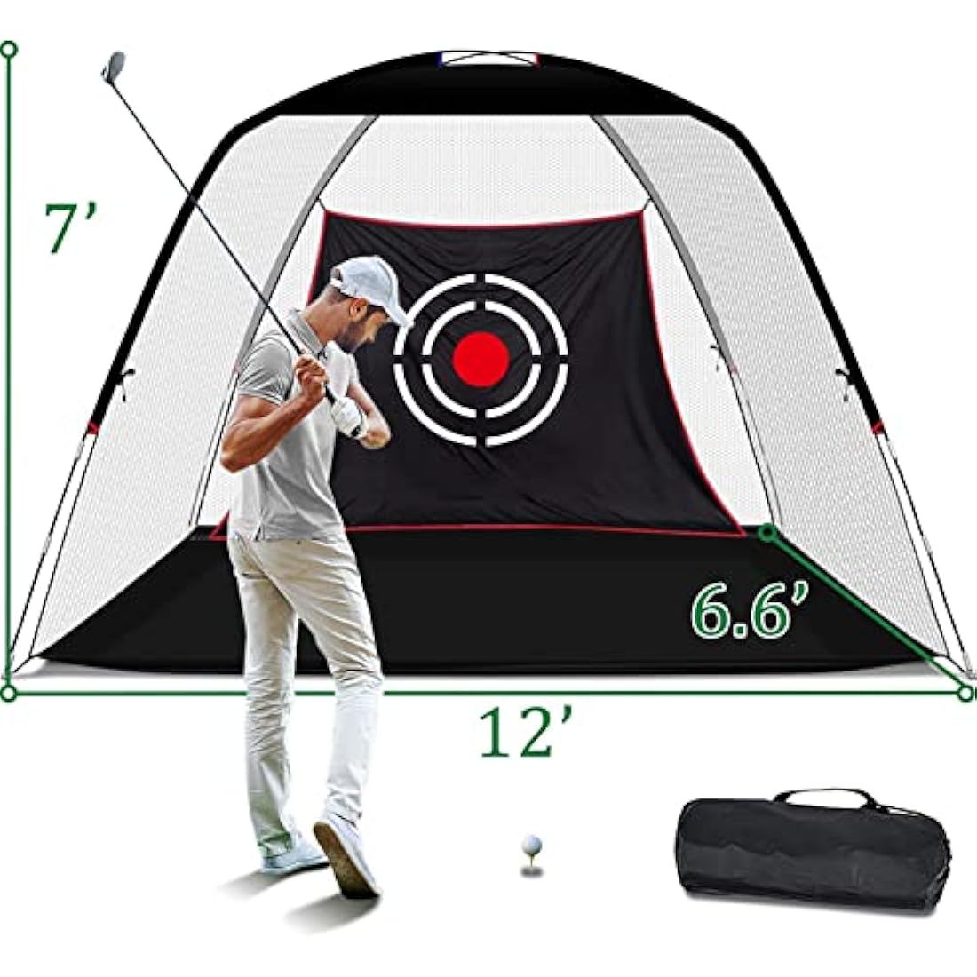 KAIDIDA Golf Practice Hitting Net – Portable Heavy Duty Driving Net for Backyard