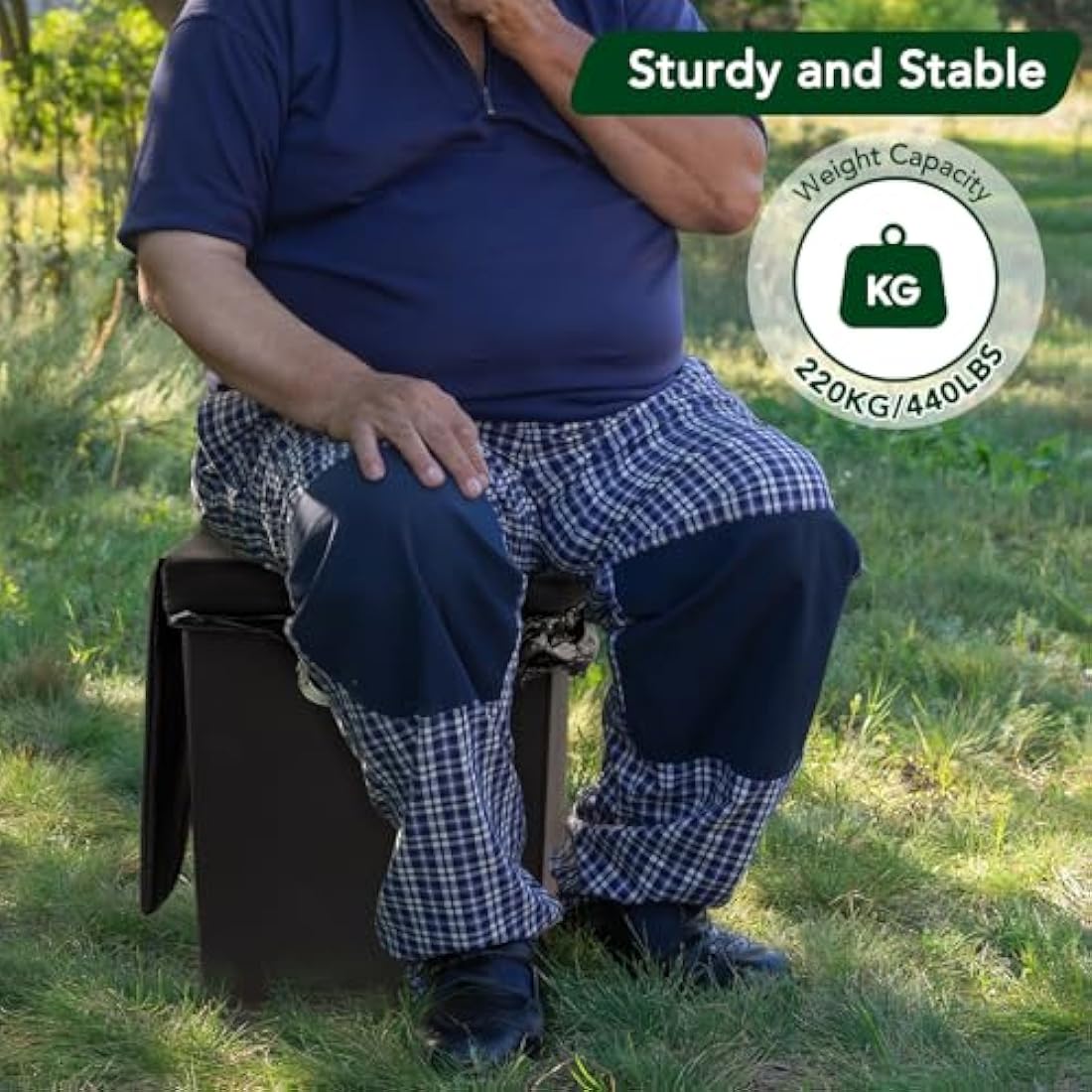 16.5in Tall Portable Folding Toilet – Padded Camping Loo