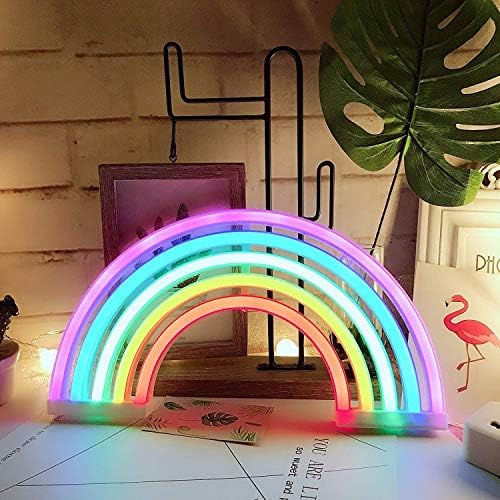 Rainbow LED Neon Sign – Colorful Wall Decor for Bedroom