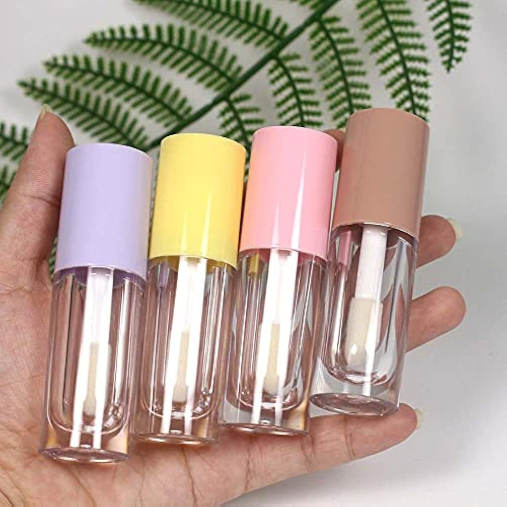 COSIDEA 6ml Pink Lip Gloss Tubes with Big Doe Foot Wand - 30 Pack
