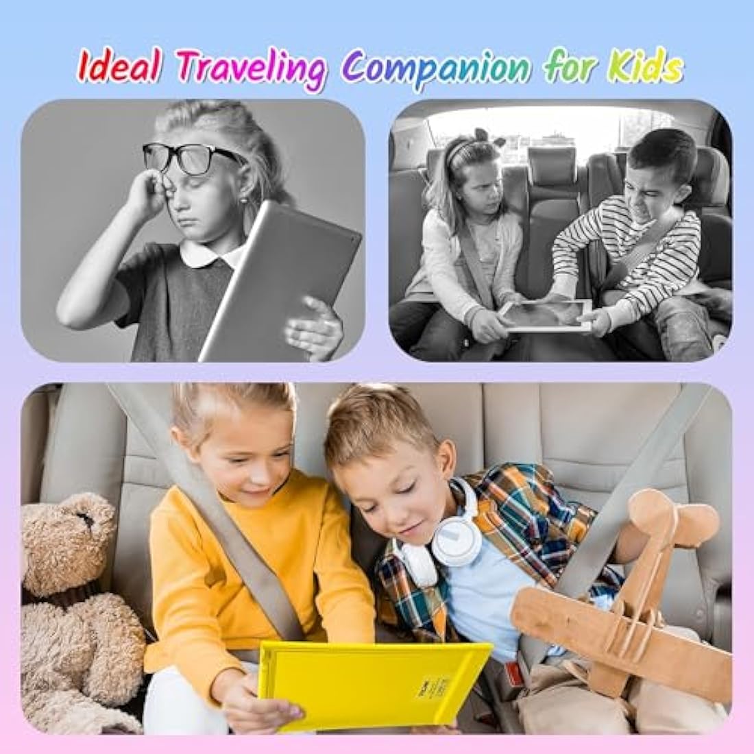 TECJOE 10 Inch LCD Writing Tablet 2-Pack | Colorful Doodle Board for Kids