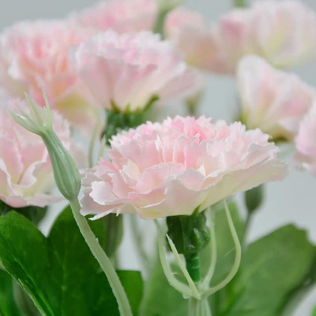 Artificial Carnations – 40 Heads UV Resistant Silk Bouquet