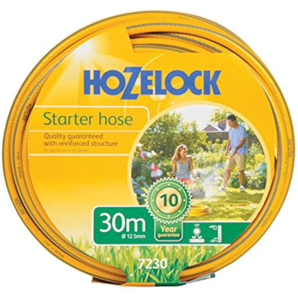 Hozelock Starter Garden Hose – 12.5mm x 30m UV-Resistant Braided Hose