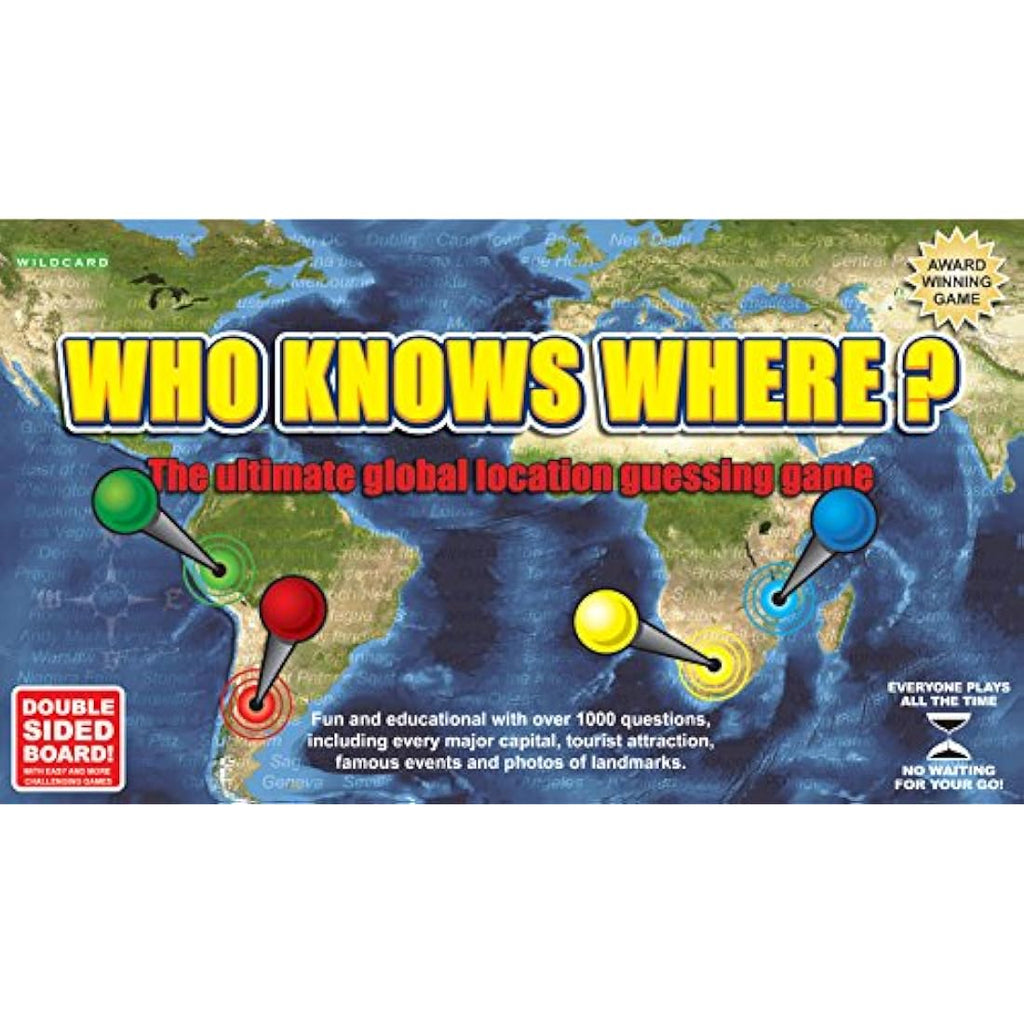 Who Knows Where? Geography Board Game | Wild Card Games Family Trivia