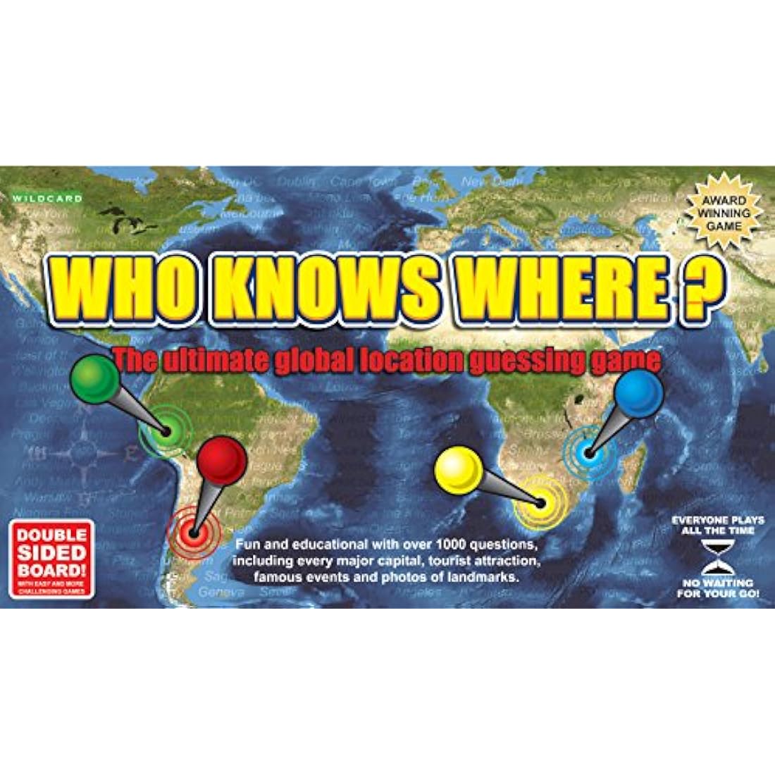 Who Knows Where? Geography Board Game | Wild Card Games Family Trivia