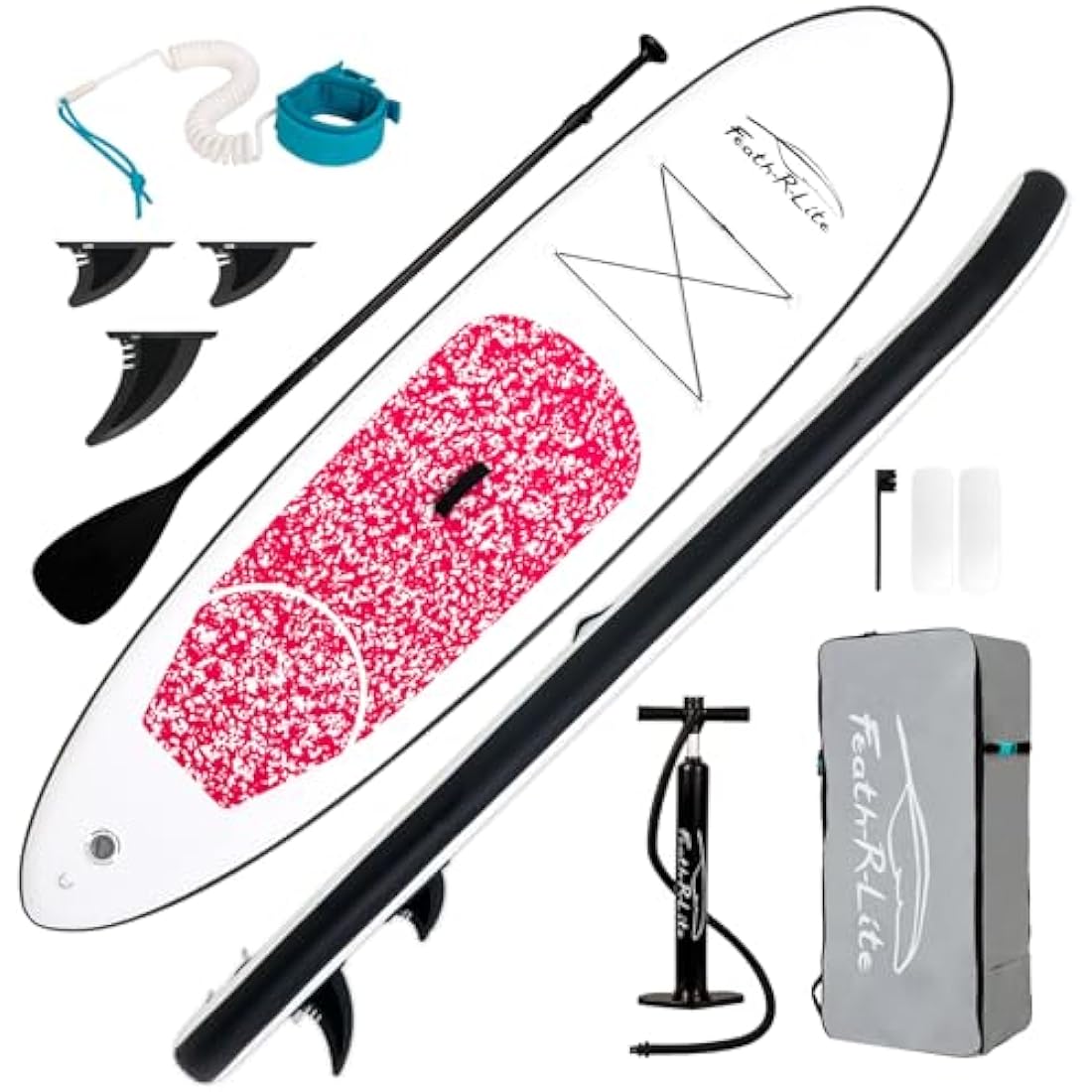 FunWater FEATH-R-LITE Inflatable Stand Up Paddle Board with SUP Accessories