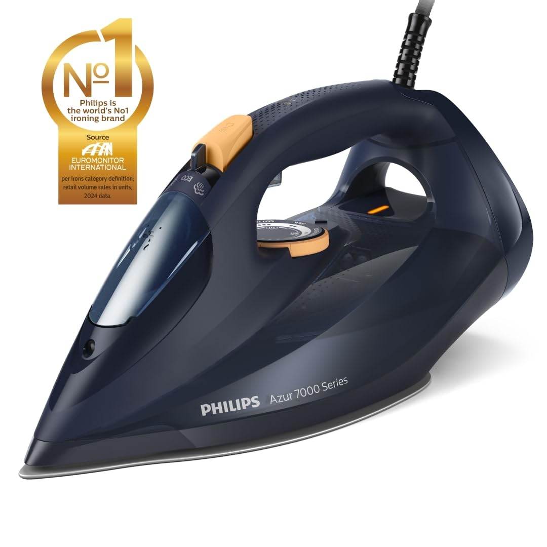 Philips 7000 Series Steam Iron – 3000W with SteamGlide Elite Soleplate