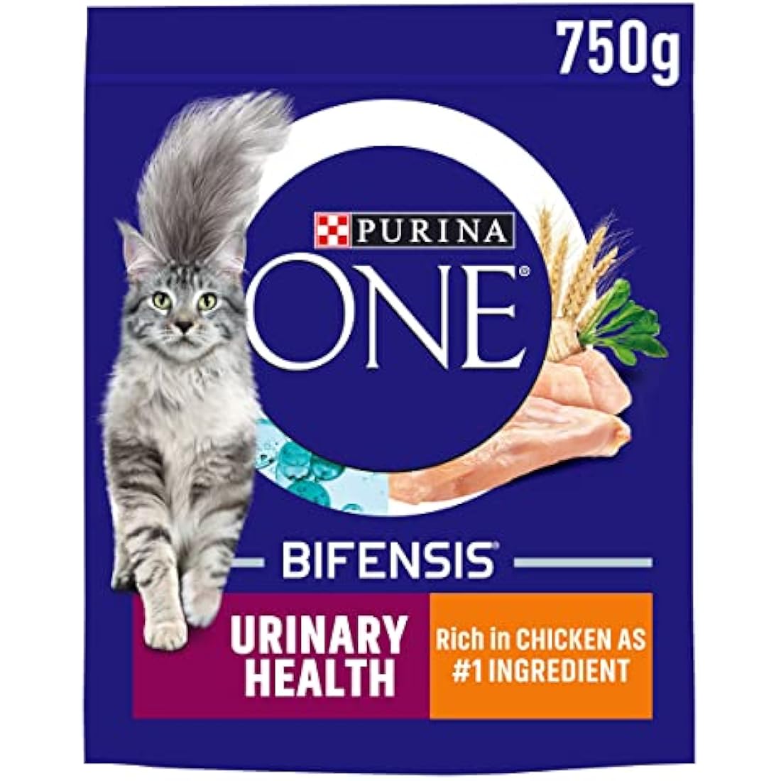 Purina One Urinary Health Dry Cat Food - Chicken (4 x 750g Packs)