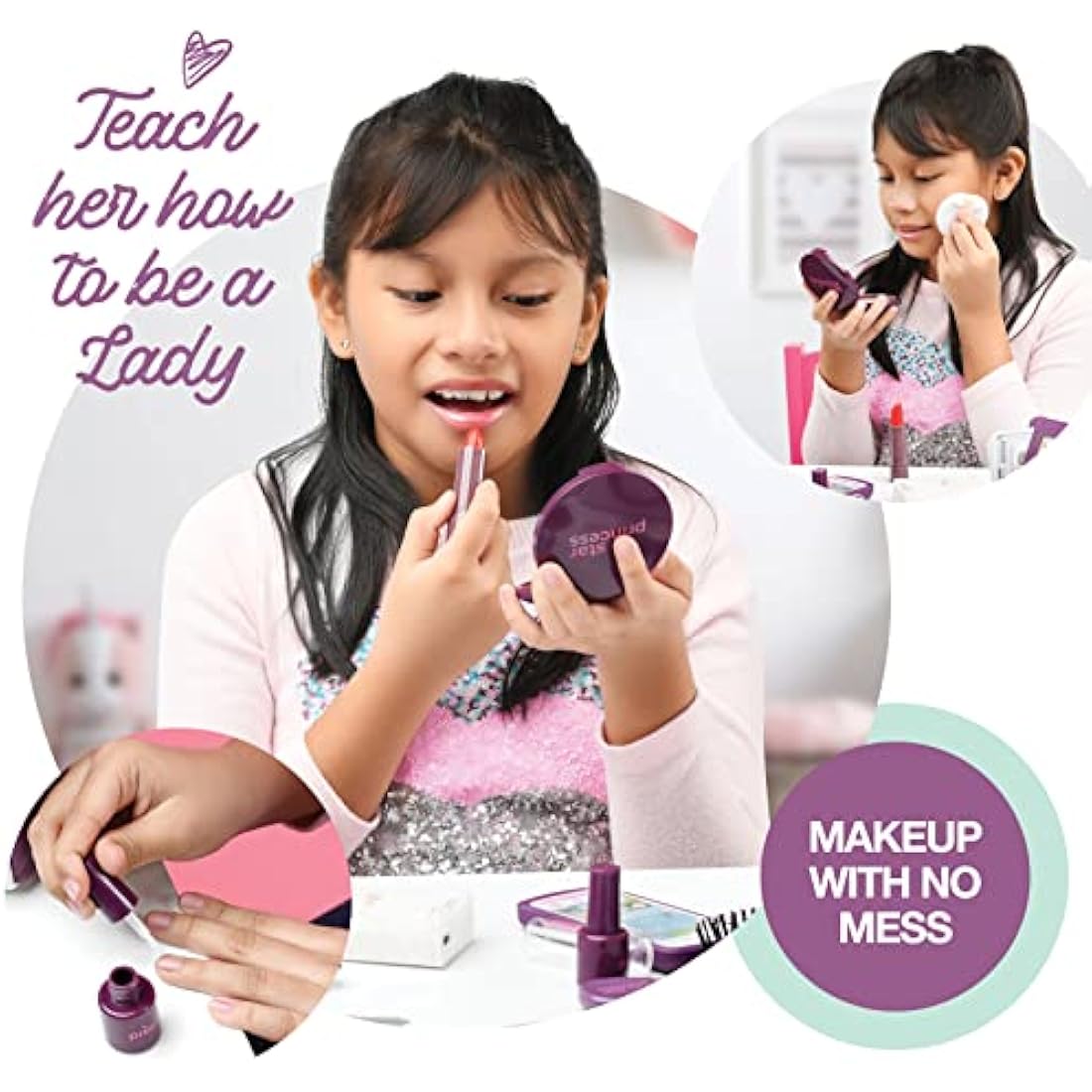 Jolof Store Toddler Pretend Makeup Purse Set with Play Accessories