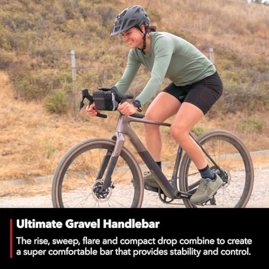 Redshift Kitchen Sink Gravel Handlebar – 20mm Rise Aluminum Drop Bar