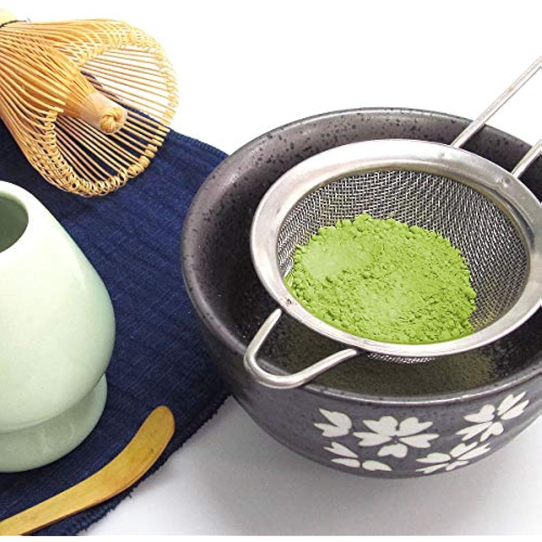 Japanese Matcha Tea Set - 7 Piece Bamboo & Ceramic Kit
