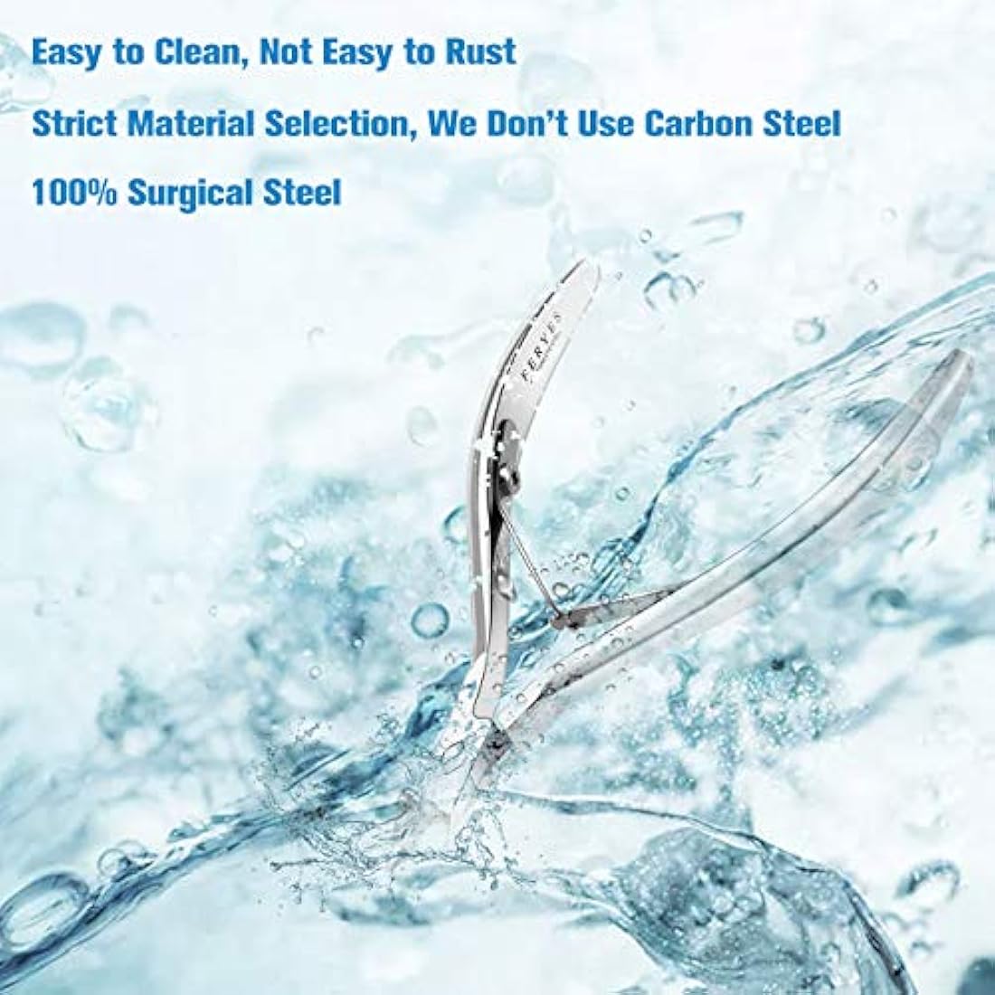 FERYES Cuticle Nipper - Surgical Grade Stainless Steel Manicure Tool, 5mm Jaw