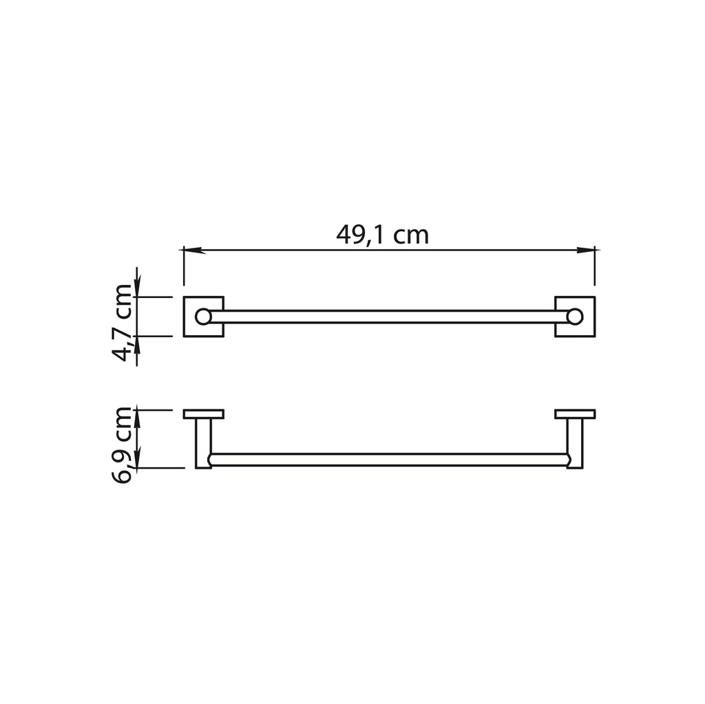 Gedy Fuji Brushed Towel Bar 45 cm - image 3