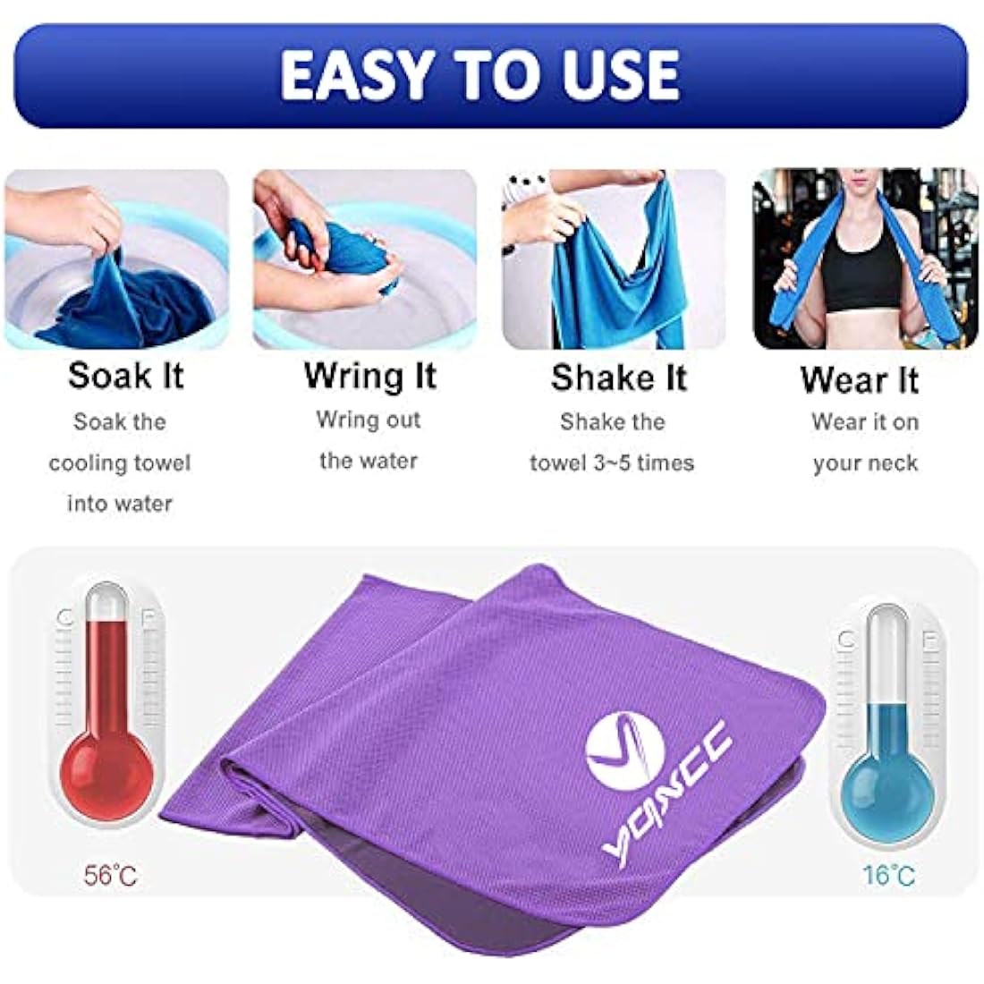 Cooling Towel – Microfiber Ice Towel for Gym and Yoga