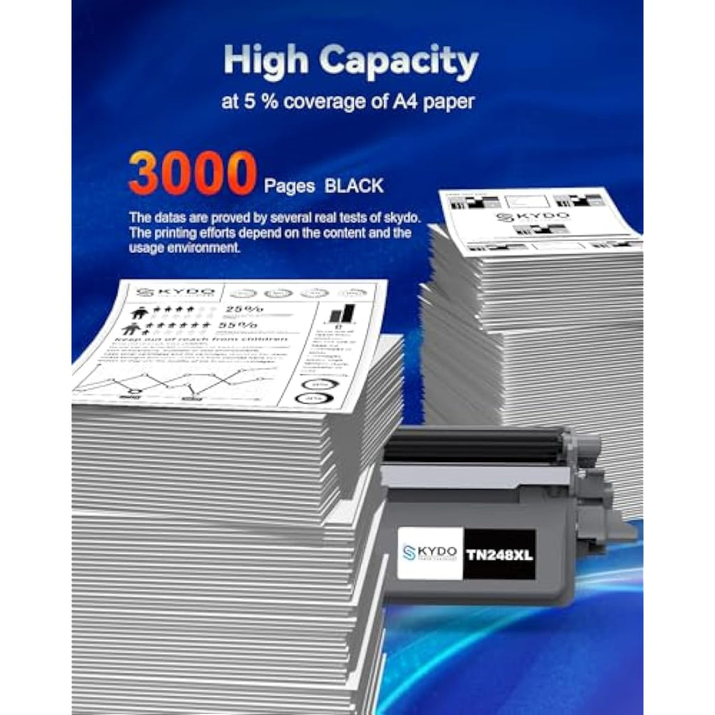 Skydo TN248XL Black High Yield Toner for Brother MFC-L3740CDW HL-L8230CDW