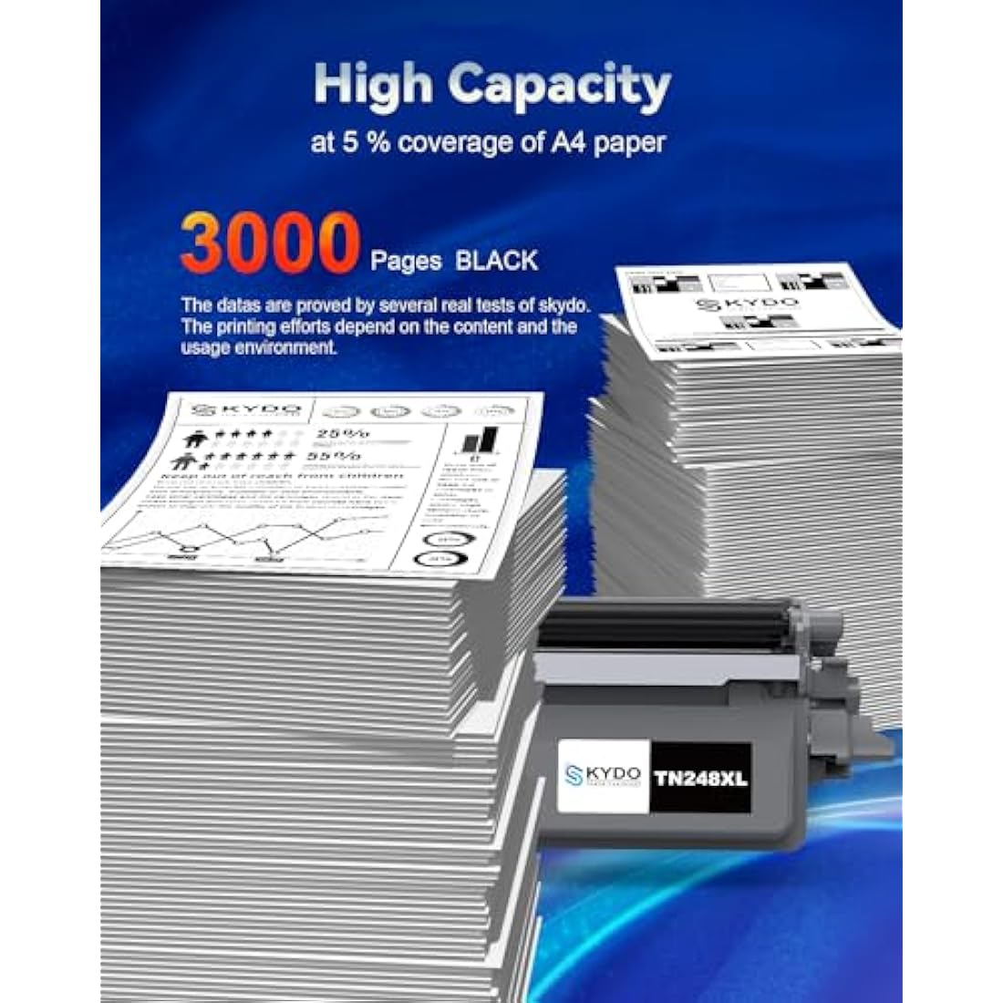 Skydo TN248XL Black High Yield Toner for Brother MFC-L3740CDW HL-L8230CDW