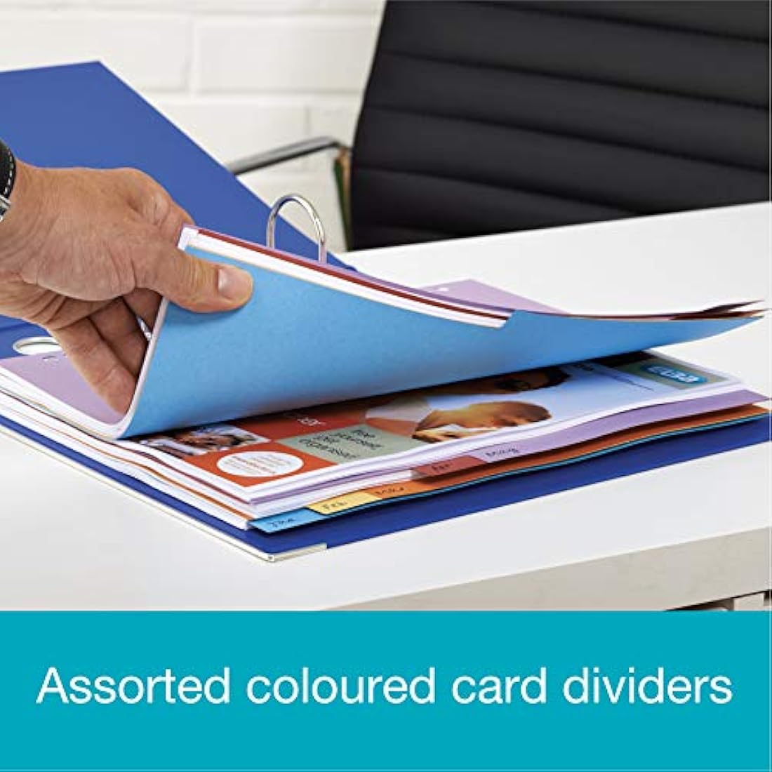 Elba A4+ Extra Wide Card Dividers | 10 Part Recycled Assorted - 10 Sets