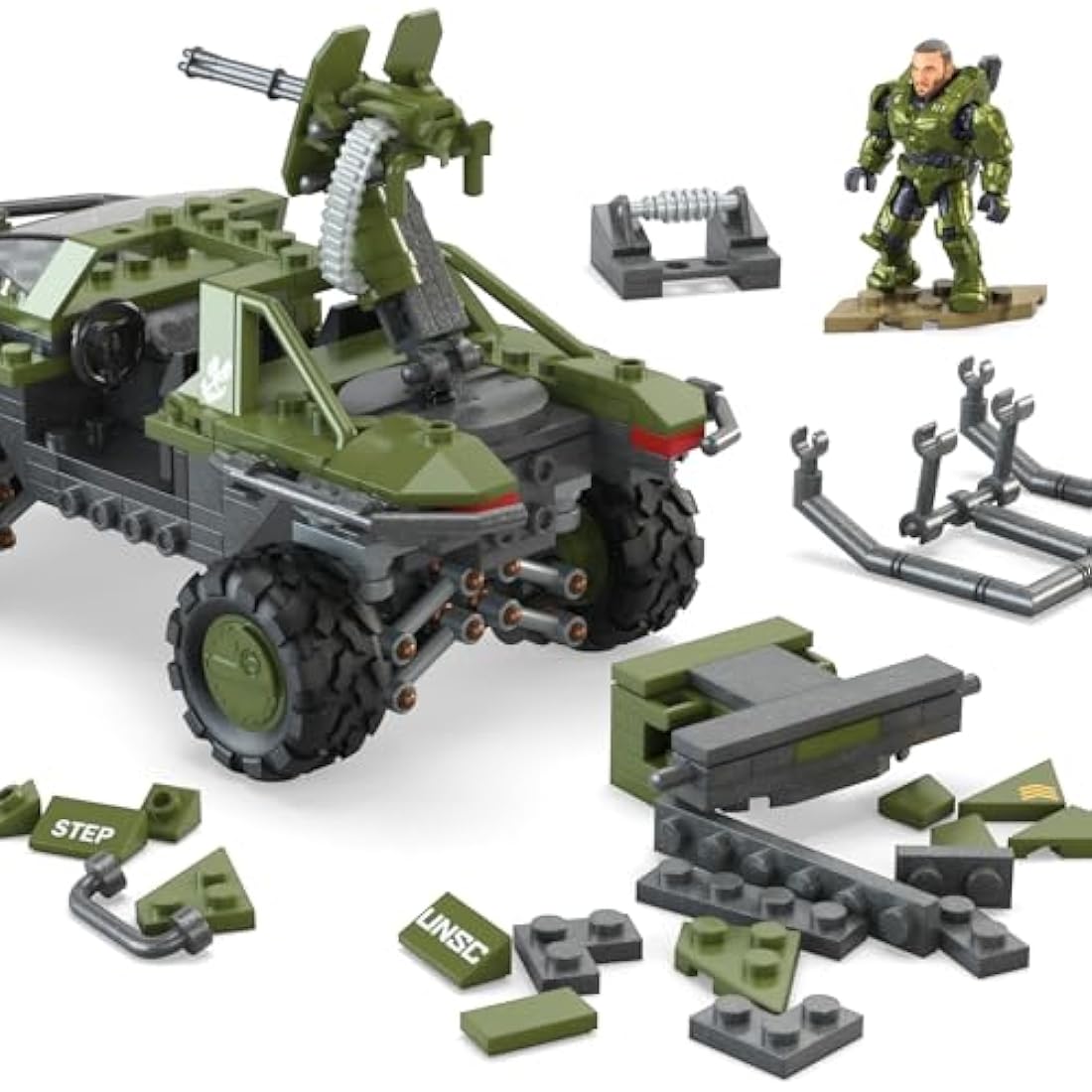 MEGA Halo The Series FLEETCOM Warthog Building Set with 5 Figures