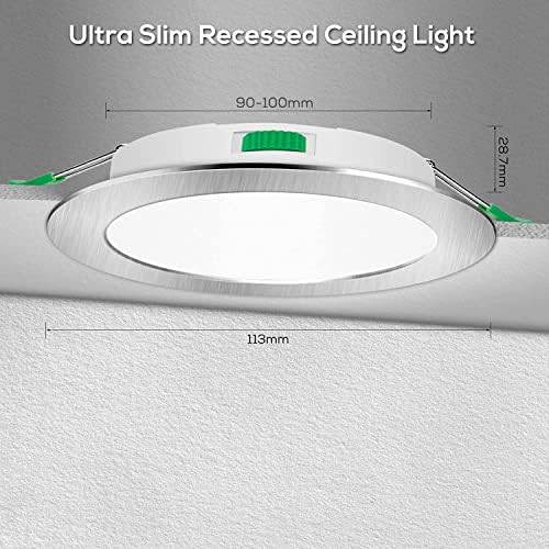 Jolof Store 7W LED Recessed Downlights | CCT Dimmable IP44 Slim - 12 Pack