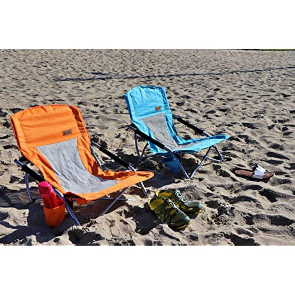 Nice C Low Beach Camping Folding Chair – Heavy Duty Set of 2 Orange