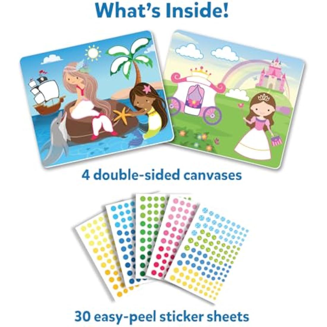 Skillmatics Dot It Sticker Art - Unicorns & Princesses DIY Craft Kit